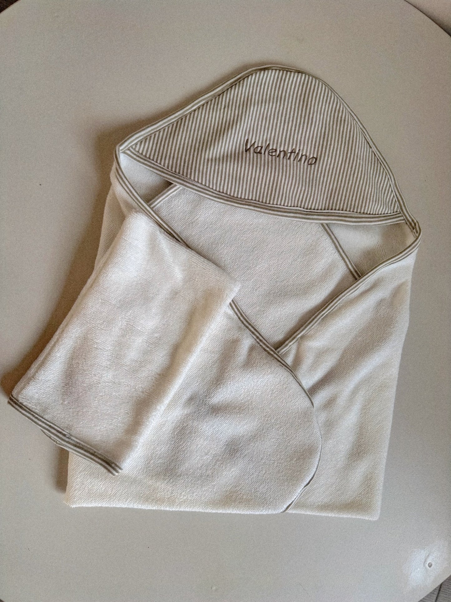 Cape de bain - beige/rose/vert olive