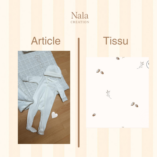 Pyjama de naissance personnalisé + bonnet personnalisé