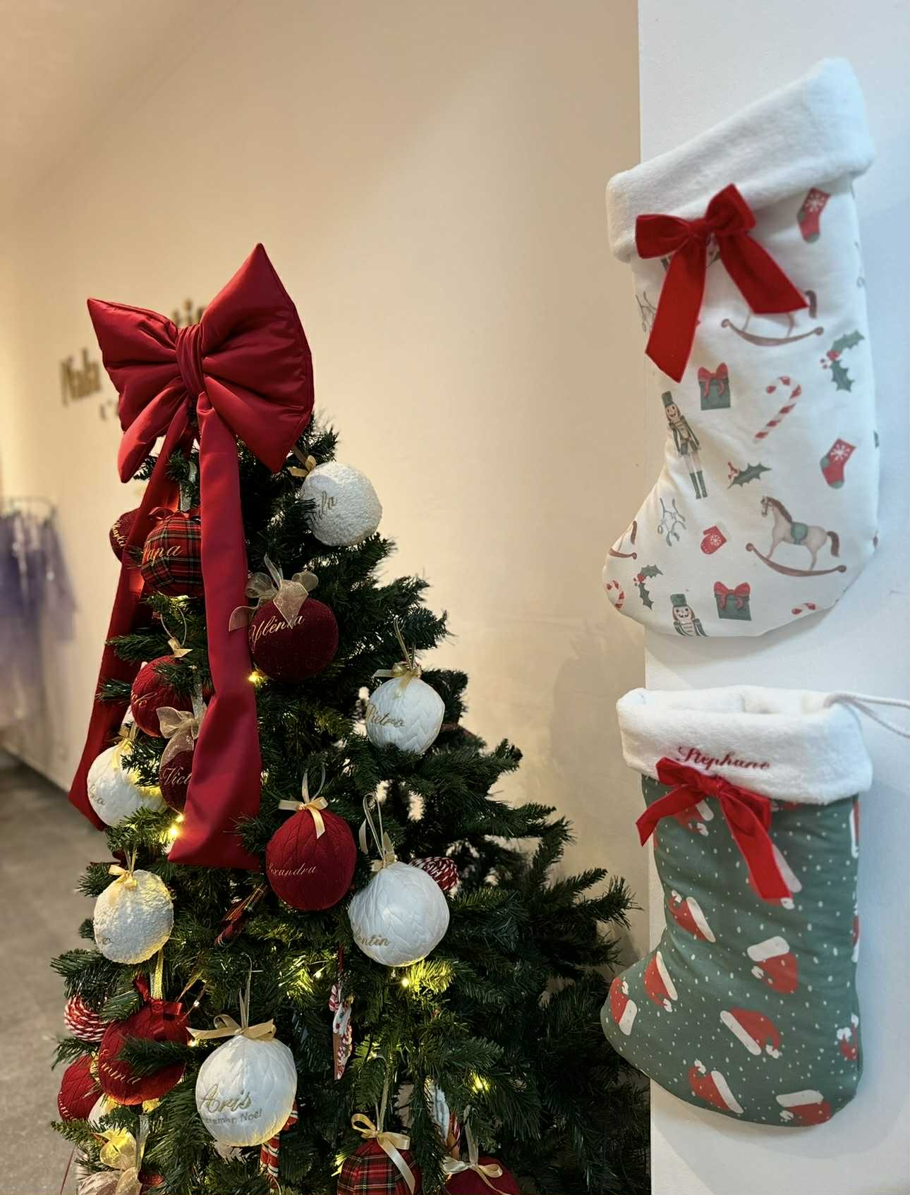 Chaussette de Noël à motifs