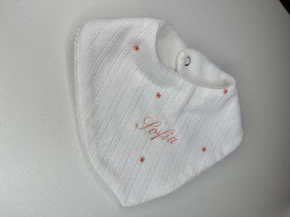 Bavoir bandana fleuri