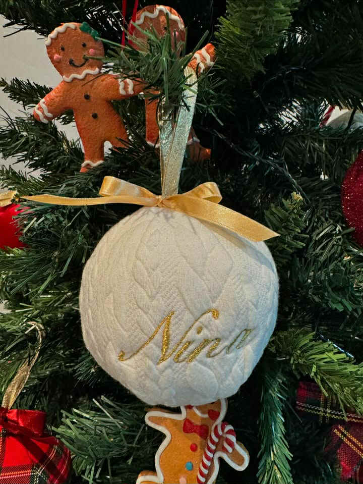 Boule de Noël - Blanc cassé