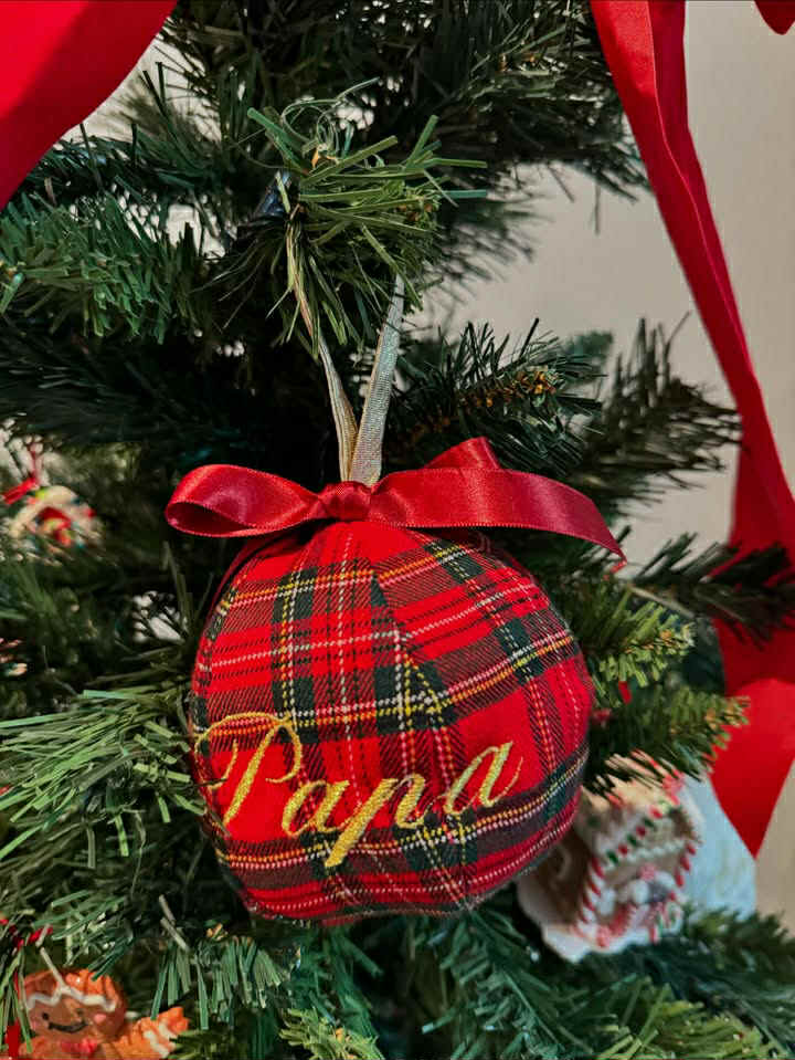 Boule de Noël - Tartan